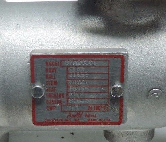 NEW APOLLO 87A20501 1" FLANGED BALL VALVE MISSING HANDLE