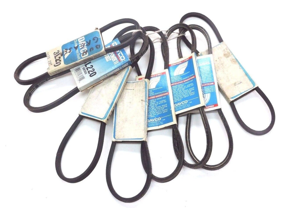 LOT OF 8 NEW DAYCO 3L220, 3L270, 3L240, 3L260 DURAPOWER II V-BELTS