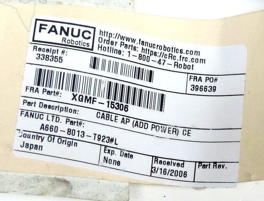 NEW FANUC A660-8013-T923#L SERVO CABLE 5870MM W/ 2 NIB HARTING HOUSINGS