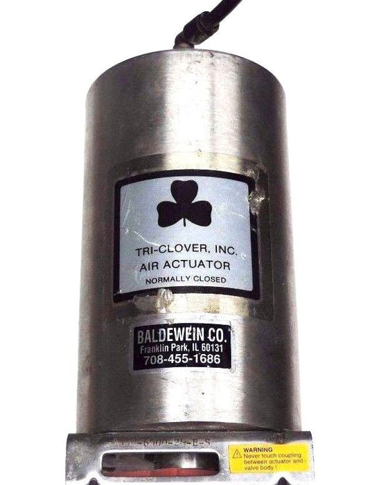 TRI CLOVER B53W-6000-2-1/2-E-S SHUT OFF VALVE AIR ACTUATOR 2-1/2" B53W6000212ES