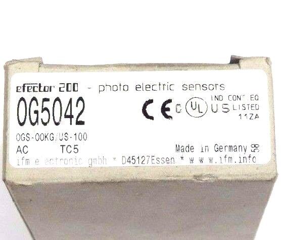 NIB IFM EFECTOR OG5042 PHOTO ELECTRIC SENSOR OGS-OOKG/US100