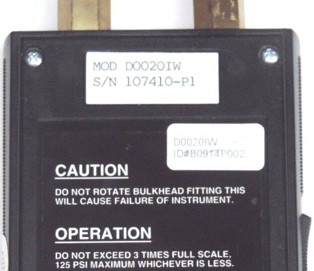 MERIAM INSTRUMENT D0020IW DIGITAL MANOMETER B0914P002