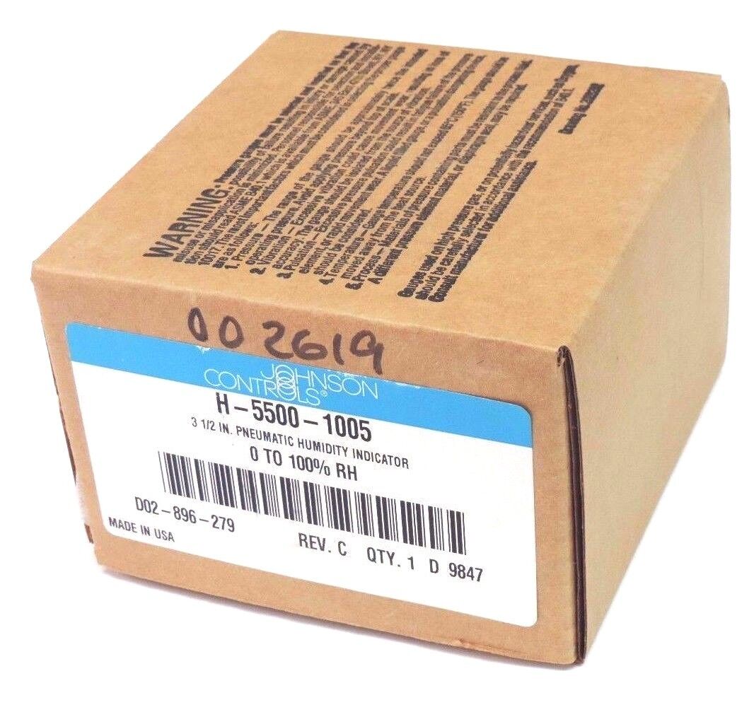 NIB JOHNSON CONTROLS H-5500-1005 PNEUMATIC HUMIDITY INDICATOR 3-1/2'', 0 TO 100%