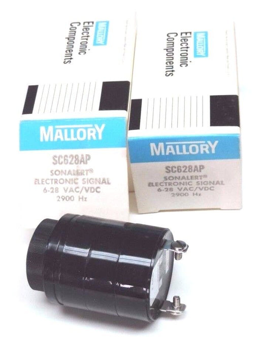 LOT OF 2 NIB MALLORY SC628AP SONALERT ELECTRONIC SIGNAL 6-28 VAC/VDC, 2900 HZ