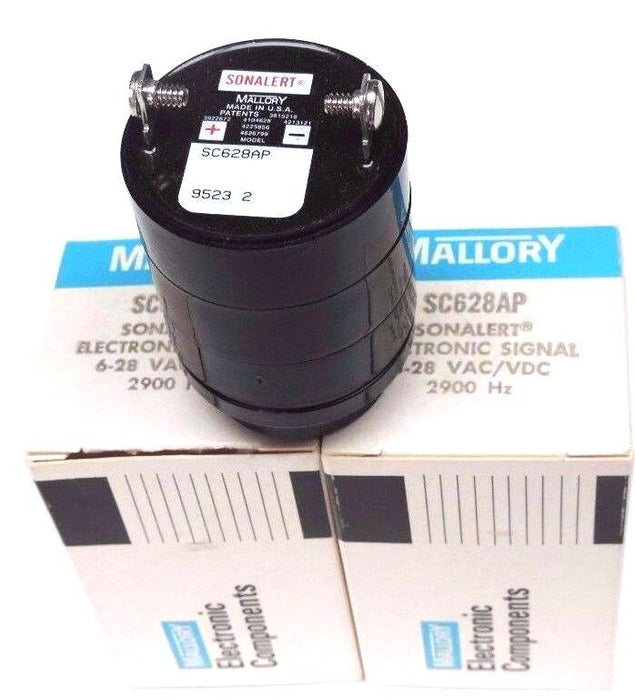 LOT OF 2 NIB MALLORY SC628AP SONALERT ELECTRONIC SIGNAL 6-28 VAC/VDC, 2900 HZ
