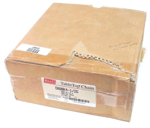 NIB REXNORD D880K4-1/2G TABLE TOP CHAIN 10FT LENGTH, 4.5" WIDTH, 1.5" PITCH