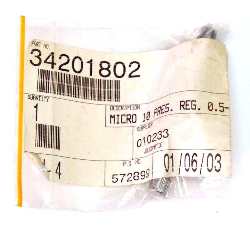 NEW ASCO JOUCOMATIC 34201802 MICRO 10 PRESSURE REGULATOR 0.2-8 BAR