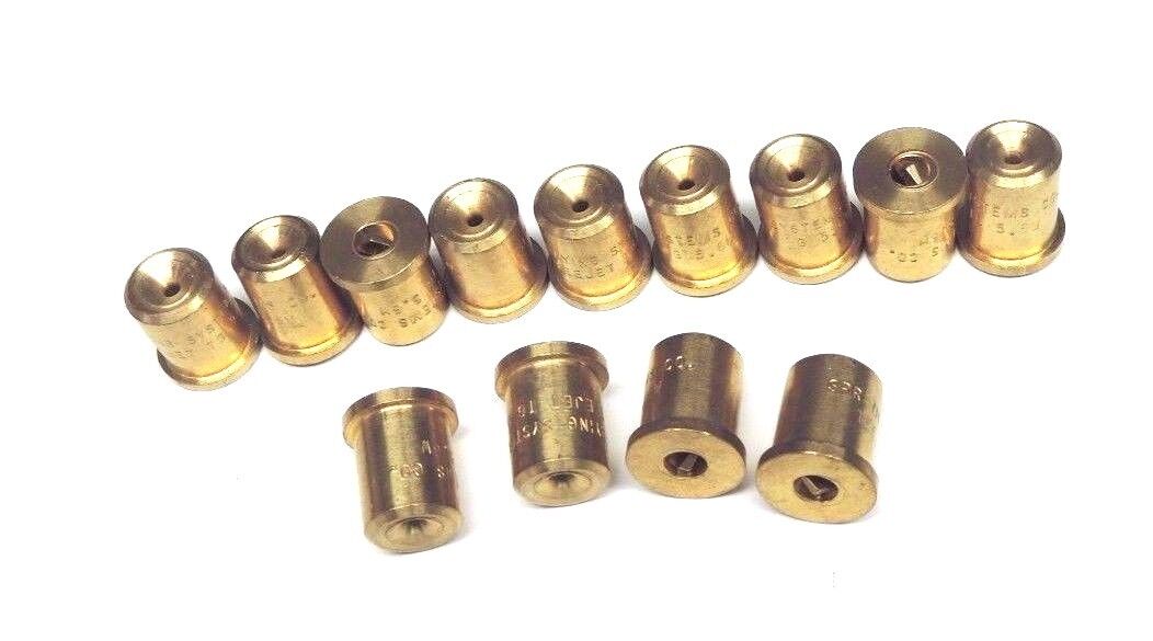 LOT OF 13 SPRAYING SYSTEMS TG-5.6W SPRAYING NOZZLES TG56W BRASS