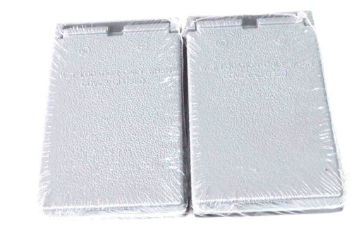 LOT OF 2 NEW CROUSE-HINDS TP7199 DUPLEX RECEPTACLES SELF CLOSING, GREY