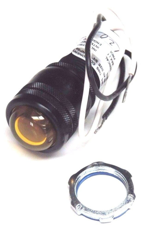 NIB ADALET XLSA EXPLOSION PROOF PILOT LIGHT 6W, 120V, 6S6 LAMP