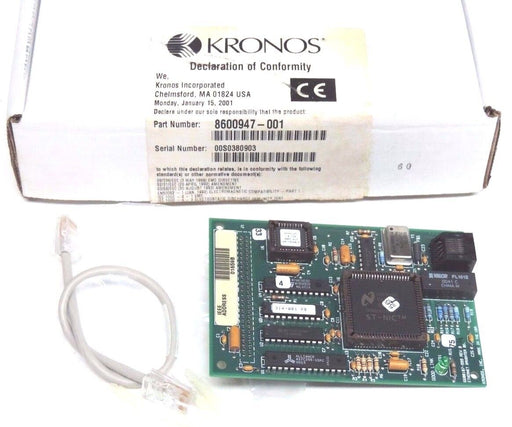NIB KRONOS 8600947-001 ETHERNET BOARD KIT 6600187-999 REV. B, 8600947001