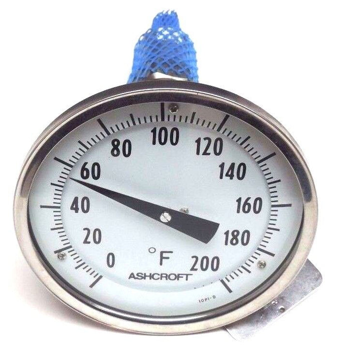 NIB ASHCROFT 559-TI-0370-A 5" BIMETAL THERMOMETER, 50-EI-60-E-040, 0-200 DEG F