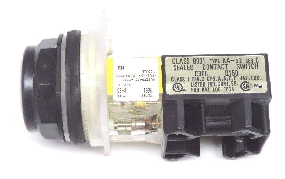 NEW SQUARE D 9001-KA-52 CONTACT W/ 9001K-85 ACTION MODULE SER H W/ GREEN BUTTON