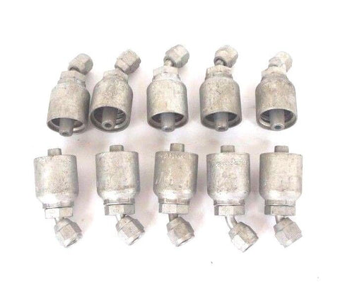LOT OF 7 NEW PARKER 17743-4-6 SWIVEL ADAPTERS 45 DEG 1/4" X 1" I.D. 1774346