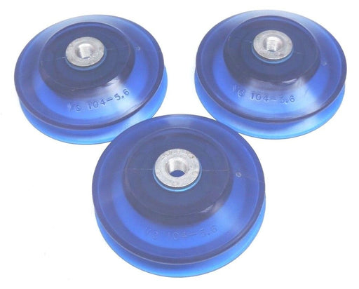 LOT OF 3 NEW VI-CASE VC-104-5.6 BLUE VACUUM CUPS 5.6" WIDTH 3/8" BORE VC10456
