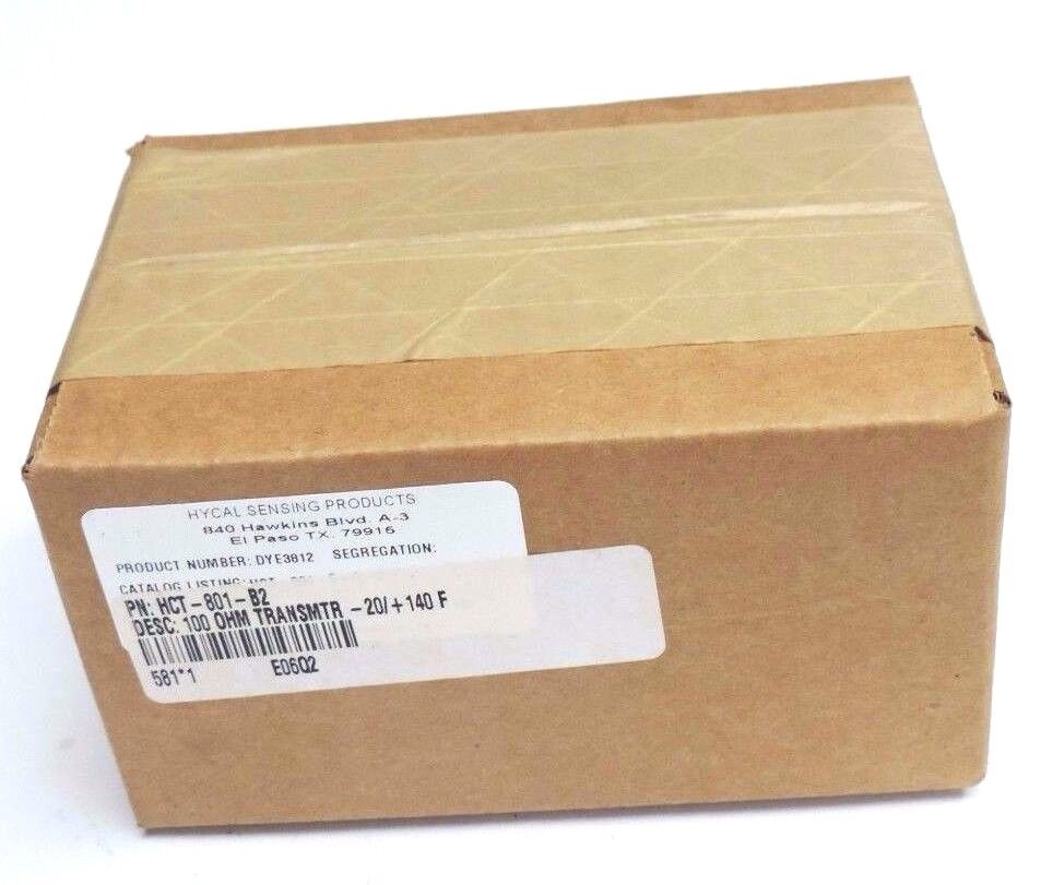 F/S HYCAL SENSING PRODUCTS CT-801-B RANGE -20/140 DEG.F, HCT-801-B2 TRANSMITTER