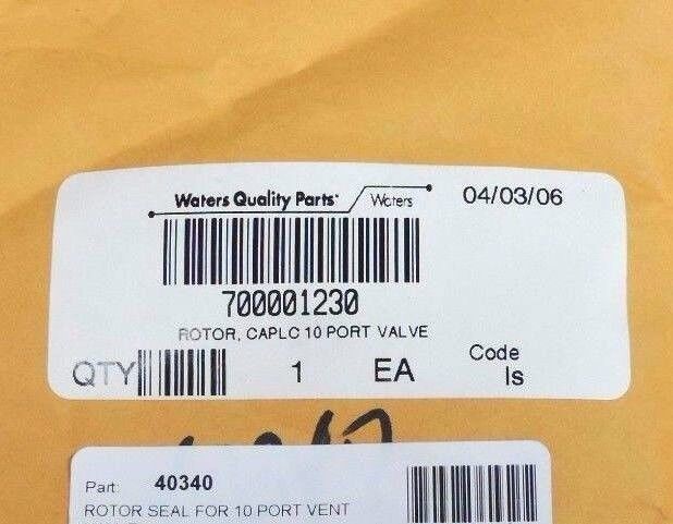 NEW SEALED WATERS 700001230 ROTOR CAPLC 10 PORT VALVE