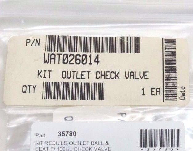 NIB WATERS WAT026014 OUTLET CHECK VALVE KIT 26014