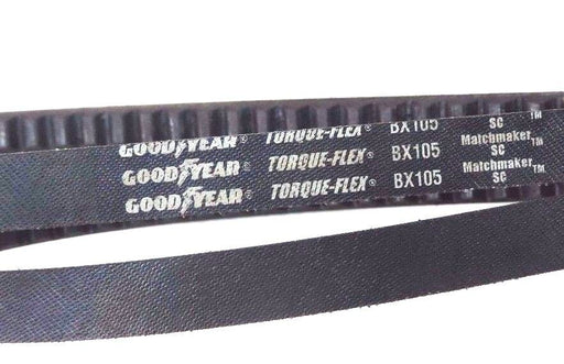 LOT OF 5 NEW GOODYEAR BX105 BELT-V TORQUE FLEX COGGED .66" WD X 108" BELTS