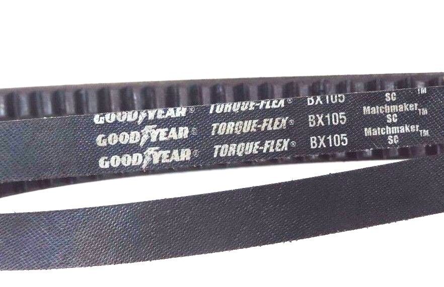 LOT OF 5 NEW GOODYEAR BX105 BELT-V TORQUE FLEX COGGED .66" WD X 108" BELTS