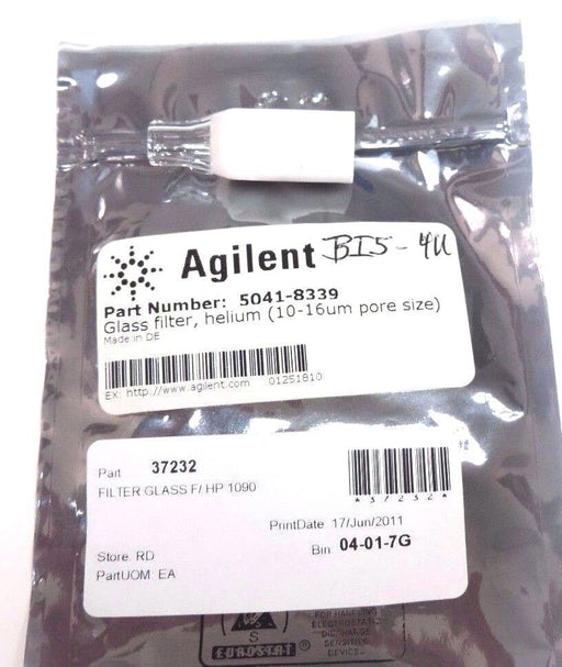 NEW AGILENT TECHNOLOGIES 5041-8339 GLASS FILTER, HELIUM (10-16UM PORE SIZE)