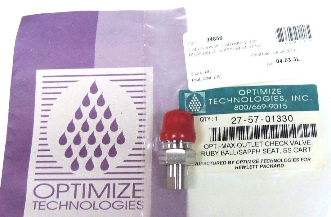 NEW OPTIMIZE TECHNOLOGIES INC. 27-57-01330 OPTI-MAX OUTLET CHECK VALVE RUBY BALL