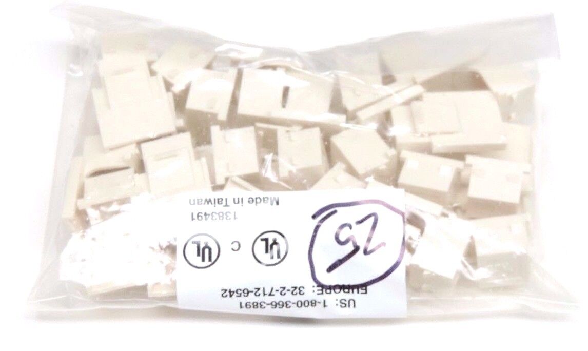 NEW ADC 6645 1 160-02 CONNECTOR MODULE, BLANK, IVORY, F/KRONE 6645116002, 25/PK