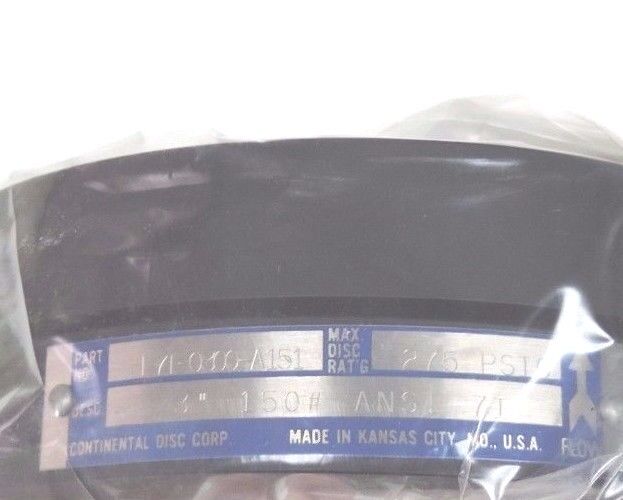 NIB CONTINENTAL DISC L7I-0300-A151 RUPTURE DISC HOLDER 3'' 150# ANSI 7I
