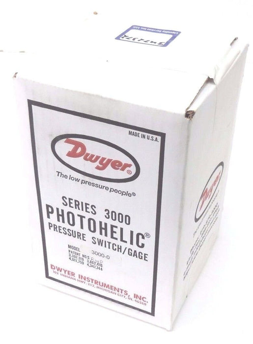 NEW SEALED DWYER 3000-0 SERIES 3000 PHOTOHELIC PRESSURE SWITCH/GAGE, 33000