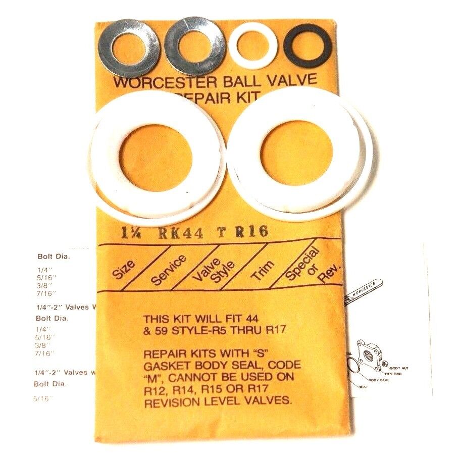 NEW WORCESTER CONTROLS 1-1/4'' RK44TR16 VALVE REPAIR KIT