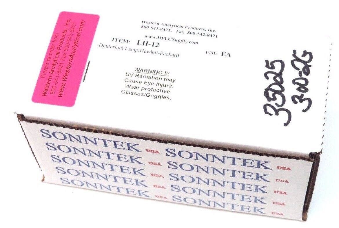 NIB SONNTEK LH-12 DEUTERIUM LAMP LH12