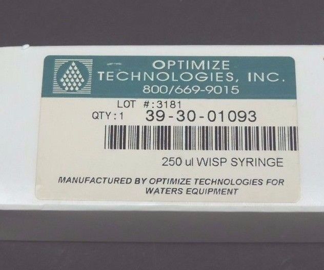 NIB OPTIMIZE TECHNOLOGIES 39-30-01093, 250UL WISP SYRINGE 393001093