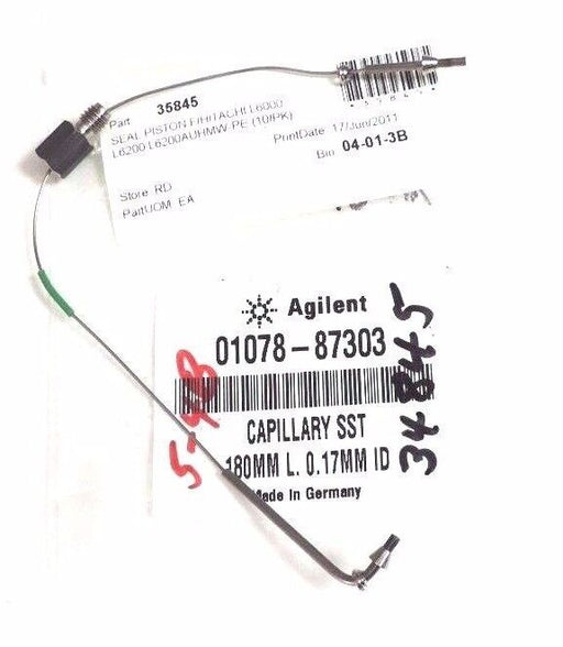 NEW AGILENT TECHNOLOGIES 01078-87303 CAPILLARY SST 180MM L. 0.17MM ID