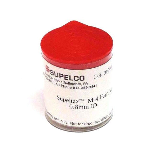PACK OF 10 NEW SUPELCO 20628 SUPELTEX M-4 FERRULES 0.8MM ID