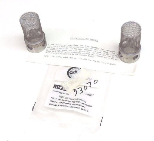 LOT OF 2 NEW MDT BIOLOGIC COMPANY 23815 POWERCLAVE PIN TRAP ASSEMBLIES