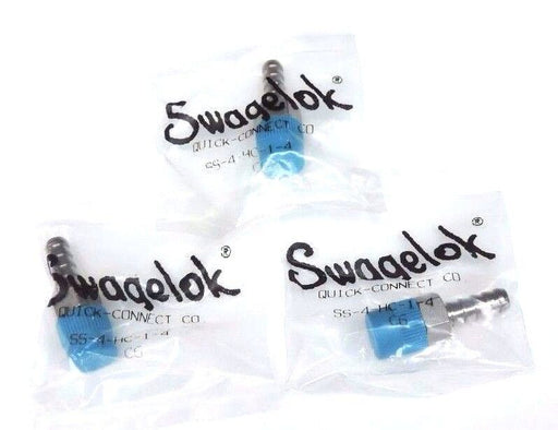 LOT OF 3 NEW SWAGELOK SS-4-HC-1-4 STAINLESS STEEL HOSE CONNECTORS, 1/4''