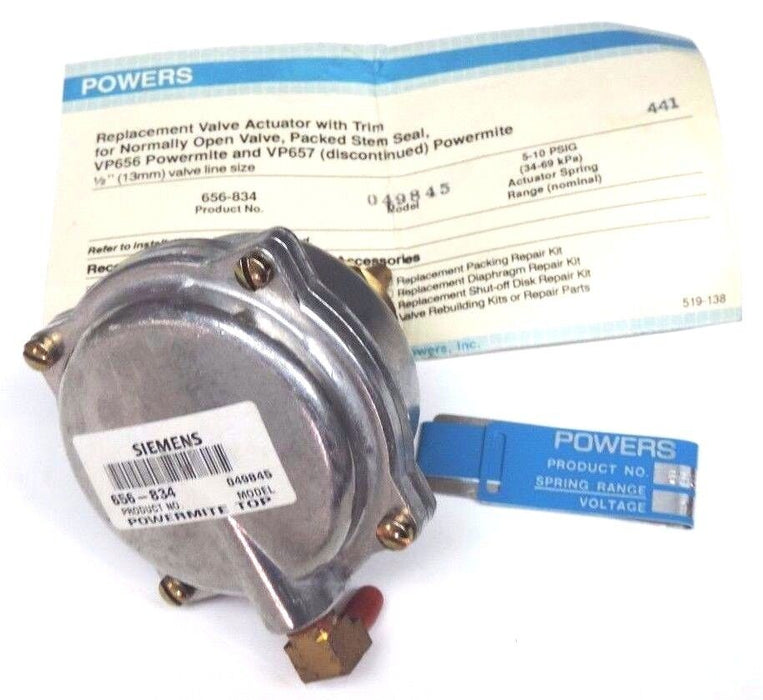 NEW SIEMENS 656-834 POWERMITE TOP 656834, CV: 0.5 1/2" 5-10#SPG VP656