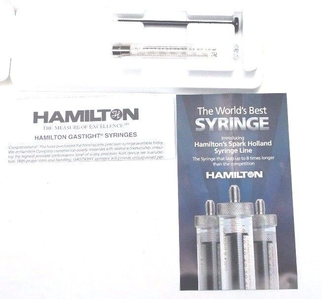 NIB HAMILTON 81327 GASTIGHT SYRINGE 1001TLL, 1.0ML