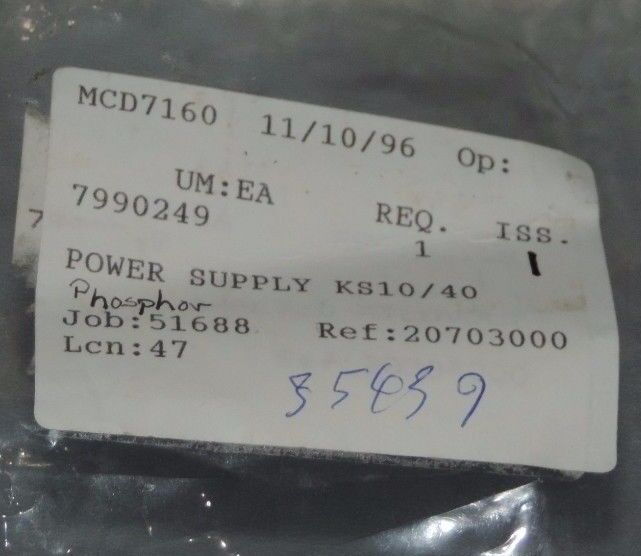 NEW APPLIED KILOVOLTS KS10/40 HIGH VOLTAGE POWER SUPPLY