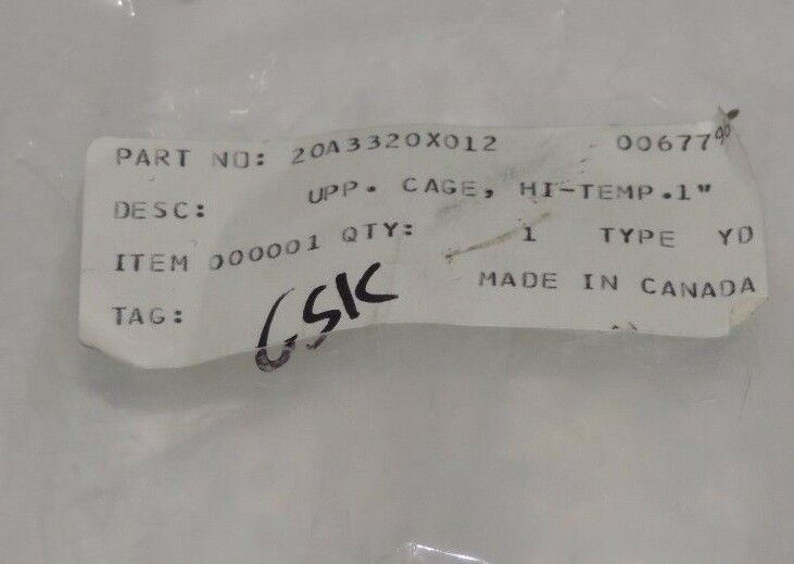 NEW FISHER 20A3320X012 UPPER CAGE TYPE YD HIGH-TEMPERATURE KEY 3B