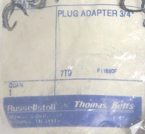 NEW THOMAS & BETTS FSA22 ALUMINUM ADAPTER 3/4'' & FSA12 PLUG ADAPTER 3/4''