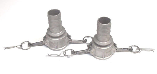 LOT OF 2 NEW GOODYEAR 150C-SS-316 COUPLERS 1-1/2" CONNECTION, 2-1/2" BARB END