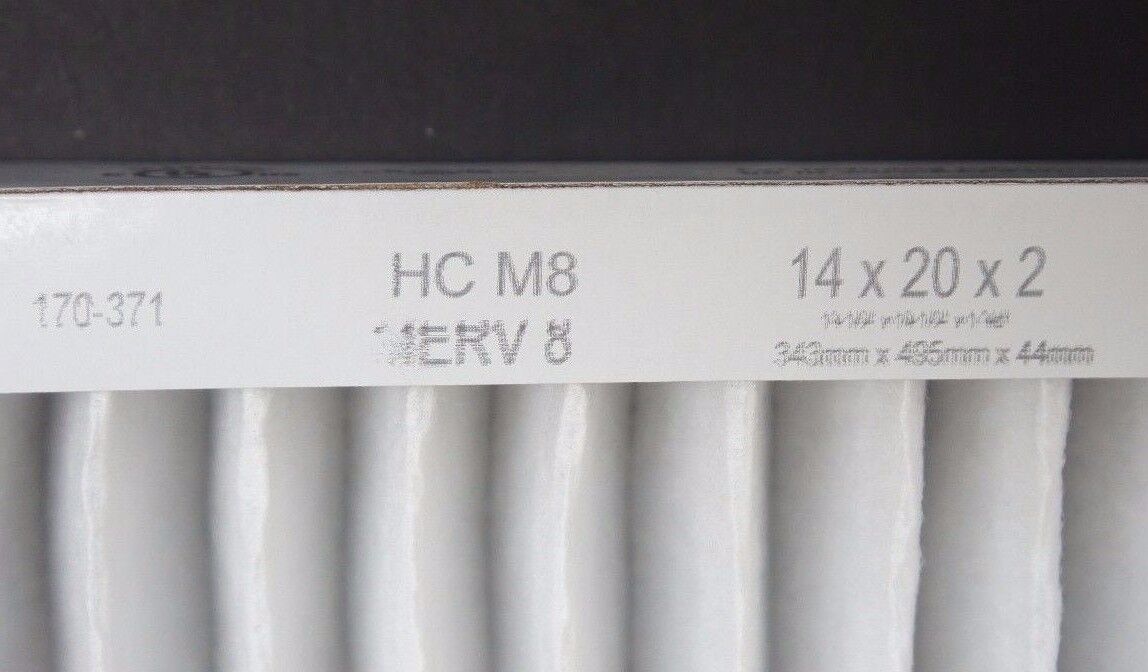 LOT OF 4 NEW PERFECTPLEAT 170-371 HC M8 MERV 8 AIR FILTERS 14" X 20" X 2"