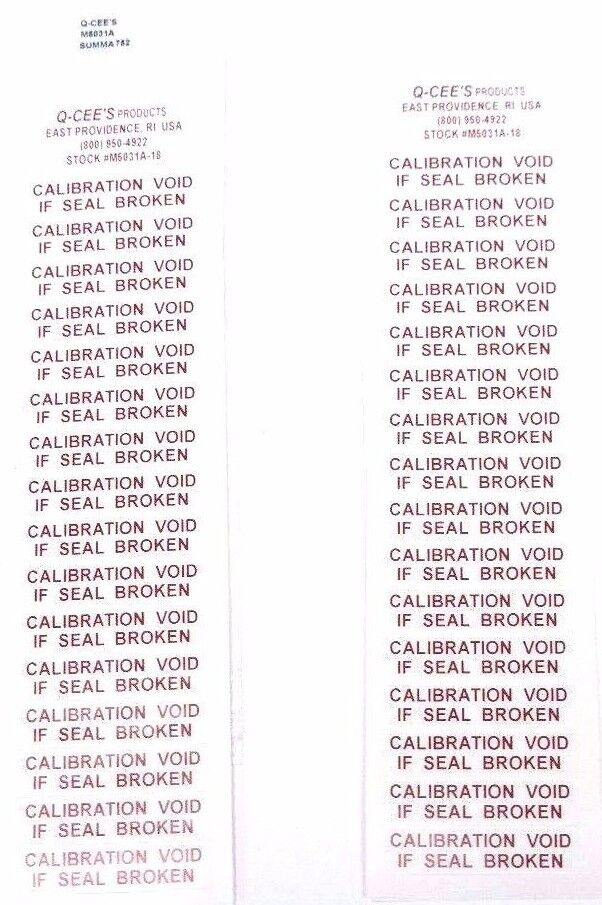 LOT OF 304 NEW Q-CEE'S STOCK # M5031A-18 LABELS M5031A, VOID IF SEAL BROKEN