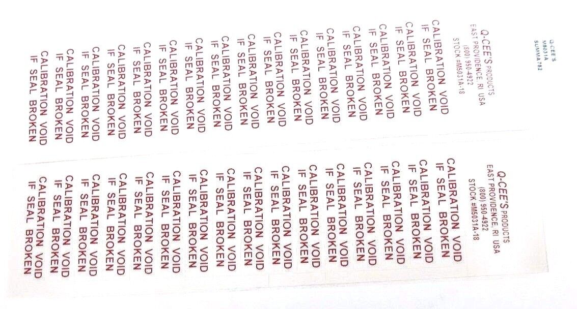 LOT OF 304 NEW Q-CEE'S STOCK # M5031A-18 LABELS M5031A, VOID IF SEAL BROKEN