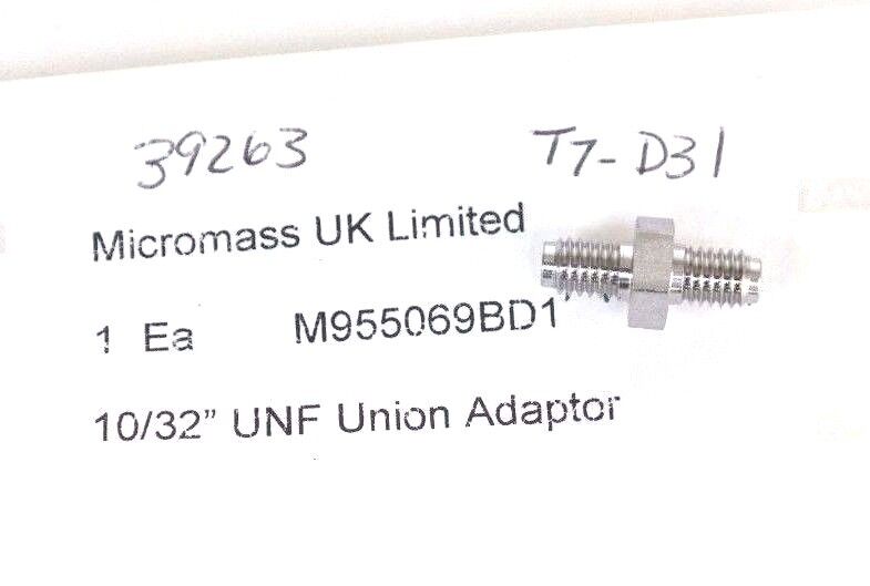 NEW MICROMASS M955069BD1 UNF UNION ADAPTOR 10/32''