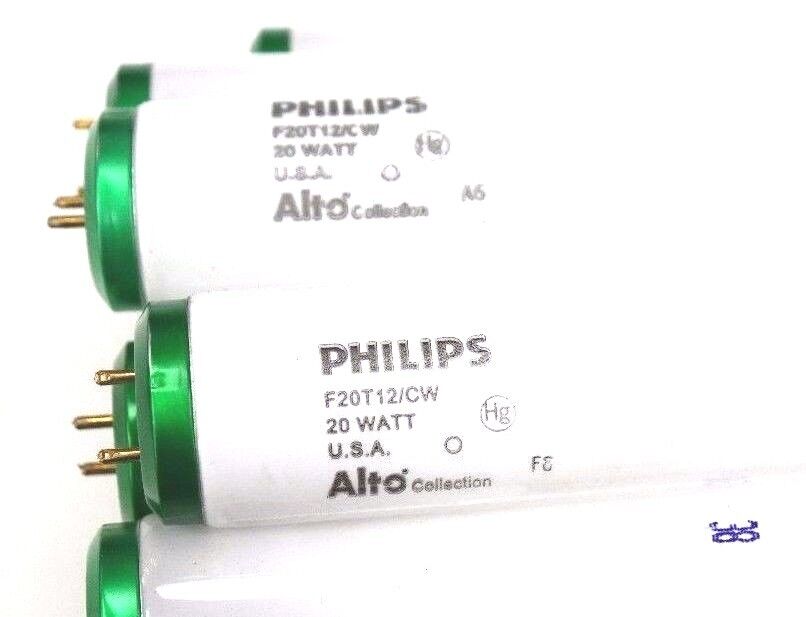 LOT OF 16 NEW PHILIPS F20T12/CW FLUORESCENT LAMPS 20W COOL WHITE