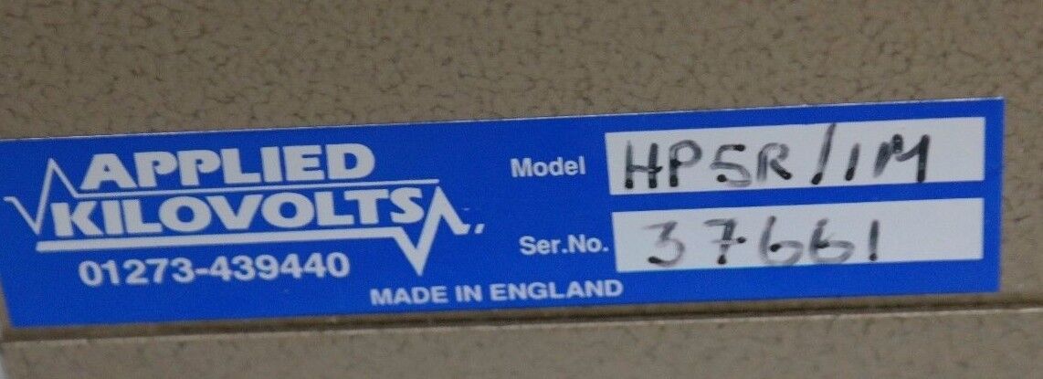 NEW APPLIED KILOVOLTS HP SERIES HP5R/1M POWER SUPPLY HP5R1M