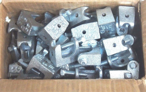 BOX OF 50 NEW STEEL CITY 500-SC GALVANIZED MALLEABLE IRON BEAM CLAMPS 1/4"