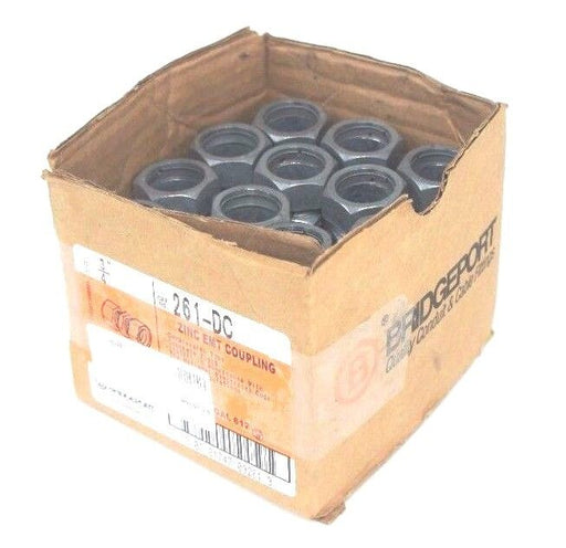 BOX OF 24 BRIDGEPORT 261-DC EMT COUPLINGS 3/4" COMPRESSION TYPE CONCRETE TIGHT
